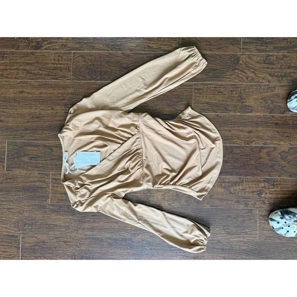 Grace Karin Women’s Wrap Top - Elegant Long Sleeve Blouse